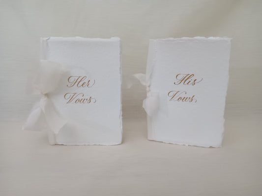 His and Her Vow Book Pair
